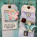 Tags and pockets for journal pages. 
