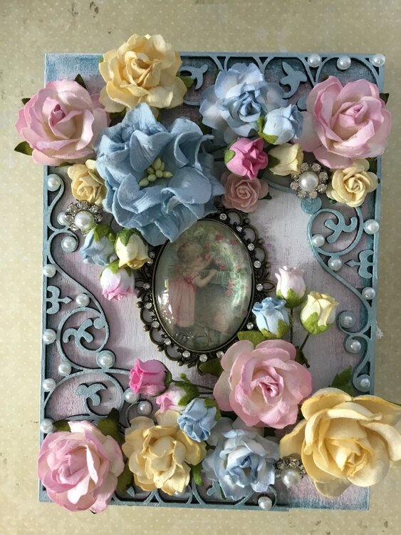 Altered shabby wooden box