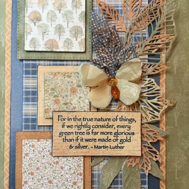 Fall Card for Bobby with vintage paper butterfly