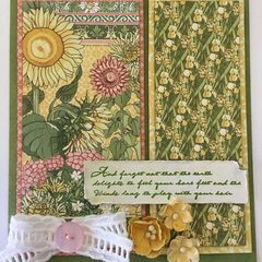 Graphic 45 garden godess - sunflower card
