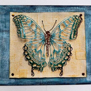 Embossed Butterfly Canvas