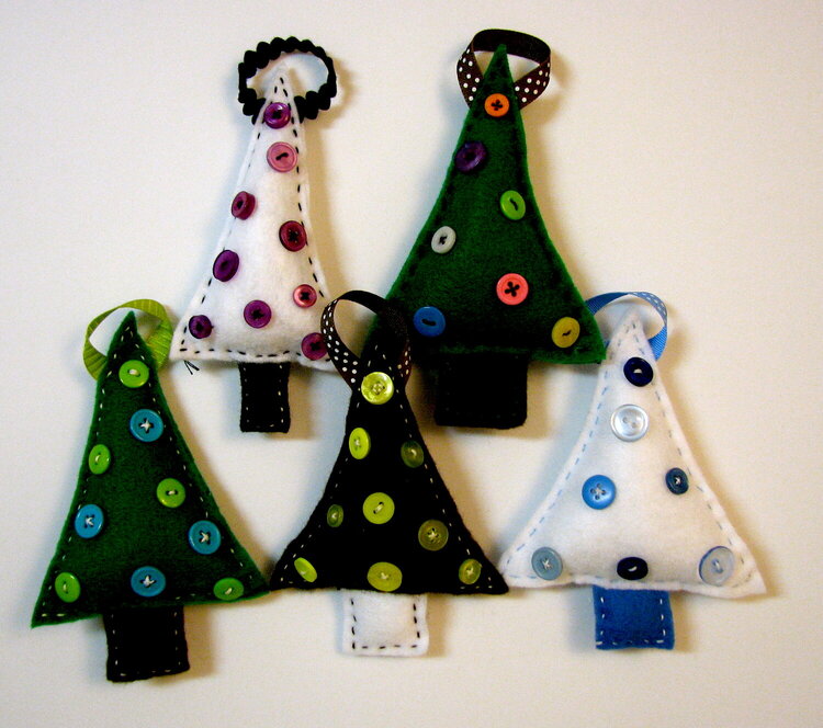 Felt Christmas Tree Ornaments