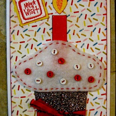 Make a Wish Cupcake card
