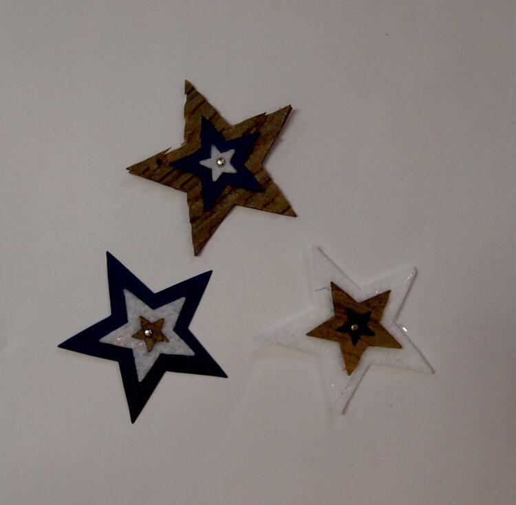 Cardboard, felt, &amp; cardstock stars