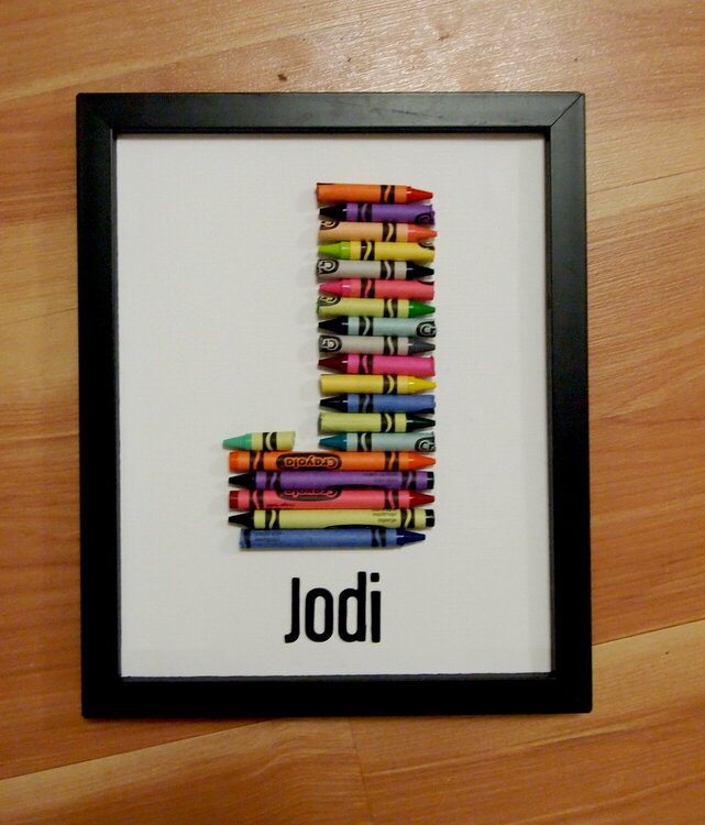 Crayon Name Frame - Jodi