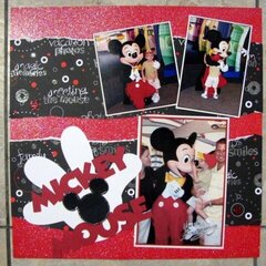 Connor meeting Mickey Mouse