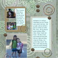 Caroline's 1st day of School