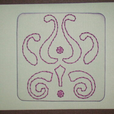 hand stiched card