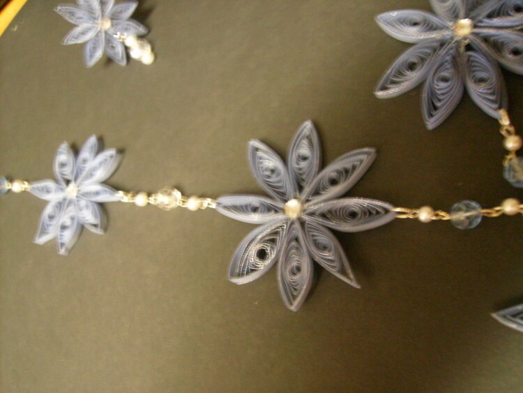 The Blue Star Quilled Neckless and Earing set