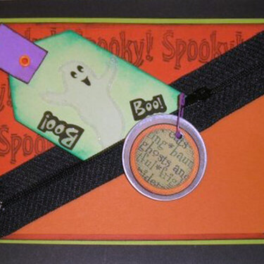 Spooky Zipper Halloween Card