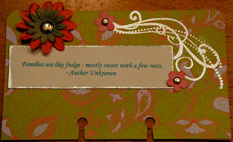 Rolodex Card Swap #5 - Family Quote