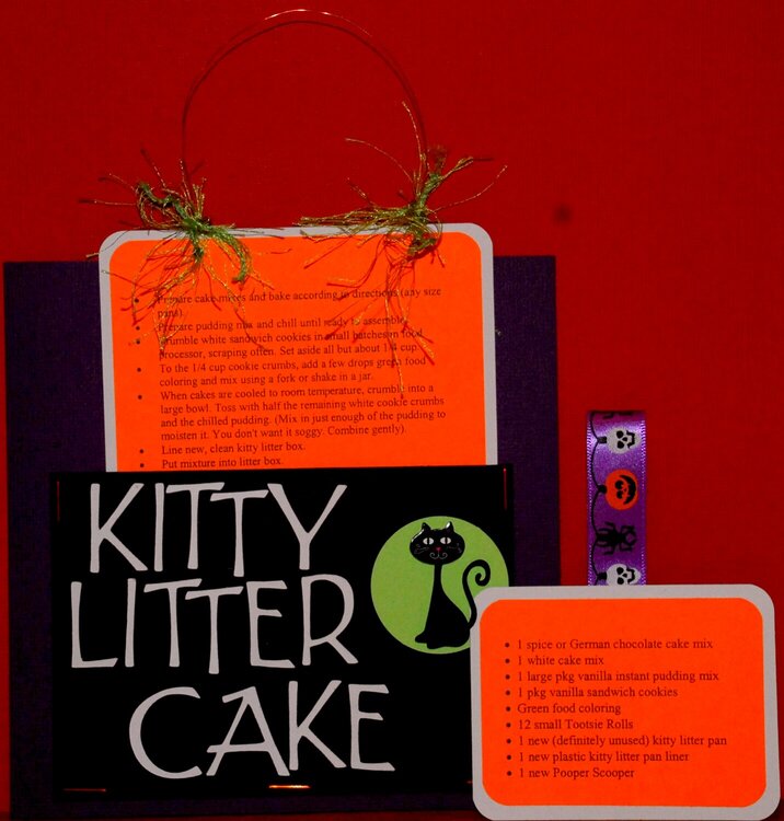 Halloween Recipe Swap - Kitty Litter Cake
