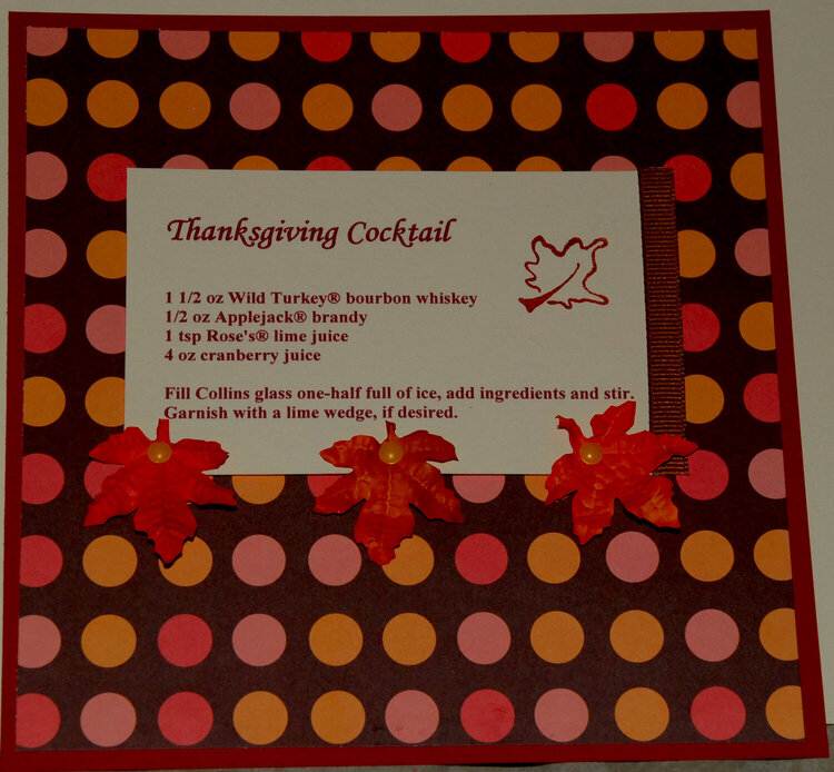 6x6 Thanksgiving/Fall Recipe Swap - Thanksgiving Cocktail