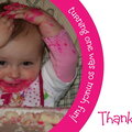 Lucy's 1st b-day thank you's