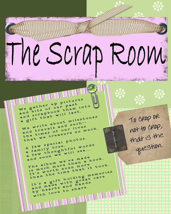 The Scrap Room sign