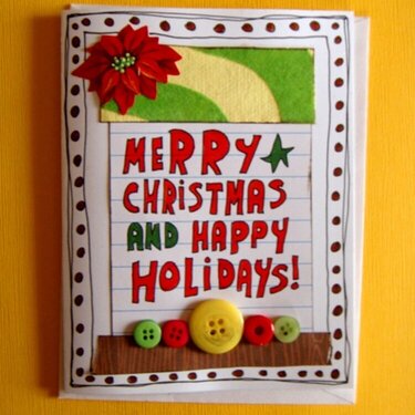 Merry Christmas and Happy Holidays Greeting Card