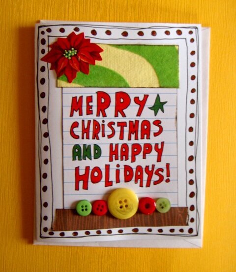 Merry Christmas and Happy Holidays Greeting Card