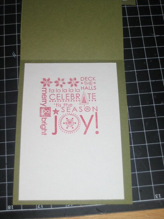 Inside of Christmas Card