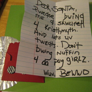 Dec 8th - Bello&#039;s Letter to Santa