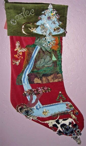 And yet another Jeweled Christmas Stocking made by DH