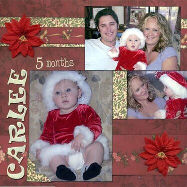 Carlee  5 months...using FREE Christmas paper from Daisy D&#039;s