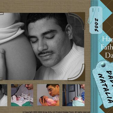 A page from a scrap book I&#039;m creating for my husband as a gift for this upcoming Father&#039;s Day 08&#039;.