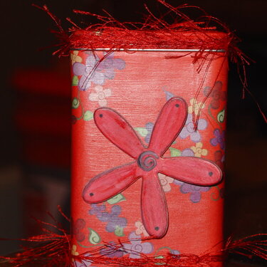 Altered Band Aid Tin flower theme -