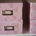 Cute Pink File Boxes
