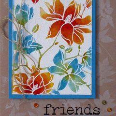 Friends and Flowers Card