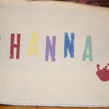 Stamped Canvas Bag for Baby Gifts