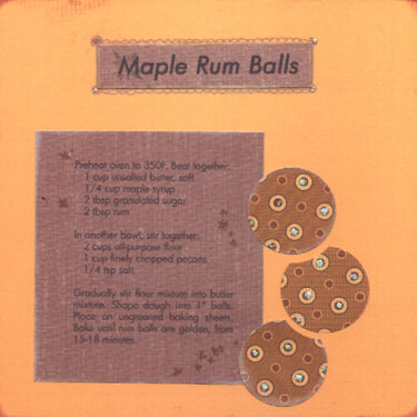 Naughty Recipe Swap: Maple Rum Balls