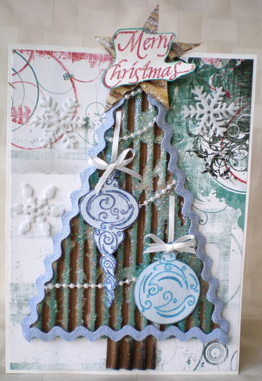CardBoard Christmas Tree Card