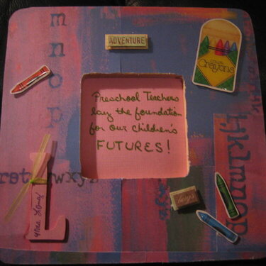 Scrapbook Photo Frame for Teacher &amp;quot;L&amp;quot;