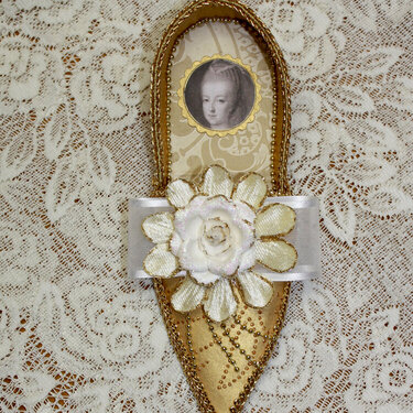 Marie Antoinette Gold Shoe Top View