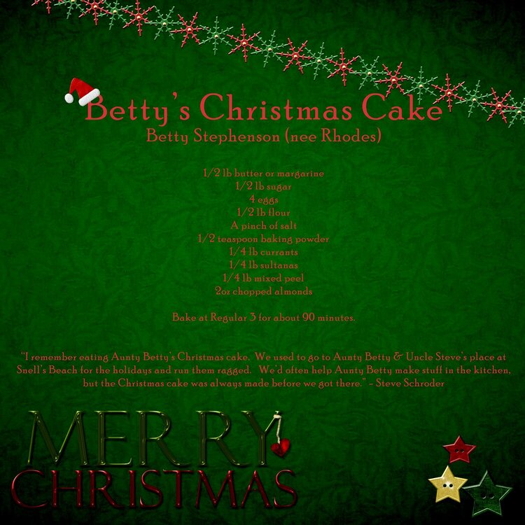 Betty&#039;s Christmas Cake