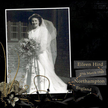Eileen Hird, wedding day