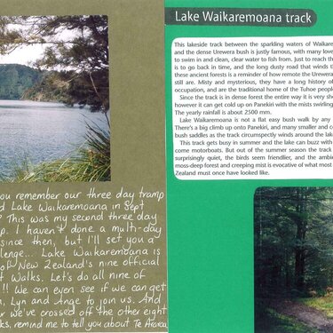 Dad&#039;s Scrapbook - Pages 24 &amp; 25 - Lake Waikaremoana Hike