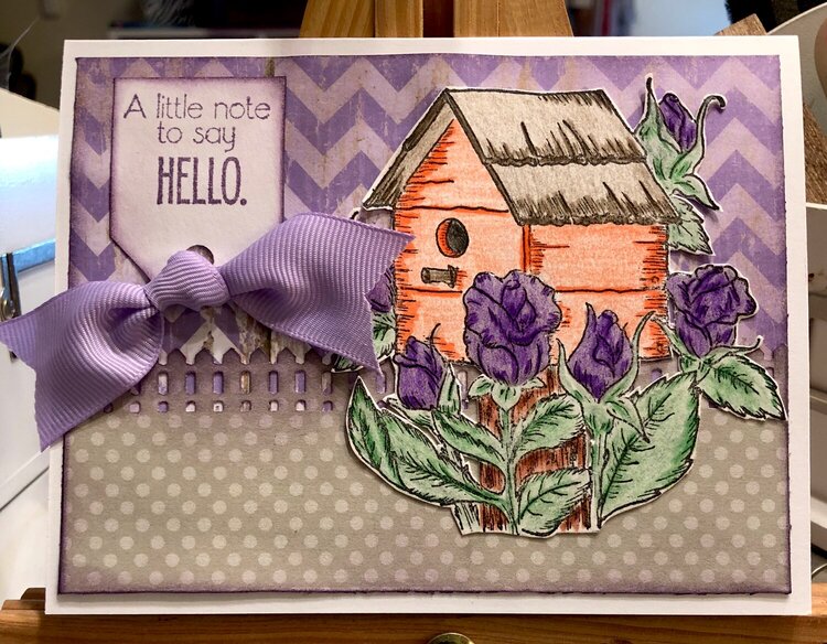 A Note to Say Hello (May Inspirational Card Challenge: Theme)