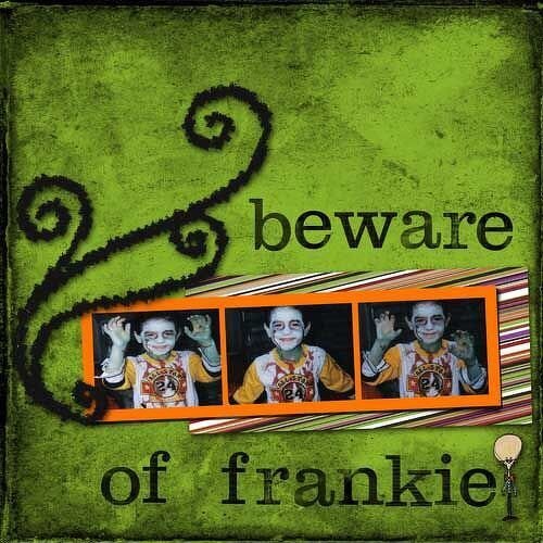 My LIttle Frankie - Halloween digi LO