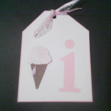 I is for ice cream tag for ABC Summer Tag Swap