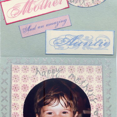 Aunt Sunny ~ Mother&#039;s Day Card ~ Inside