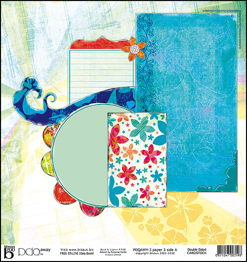 PDQ Away pre designed double sided cardstock paper by Bisous