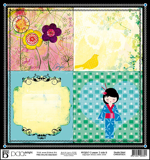 PDQ Delight pre designed double sided cardstock paper by Bisous