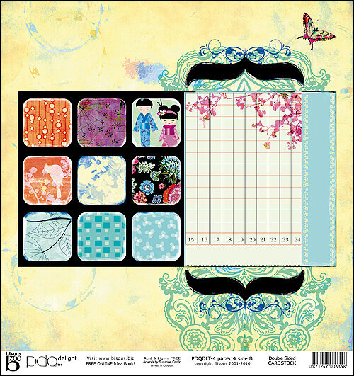 PDQ Delight pre designed double sided cardstock paper by Bisous