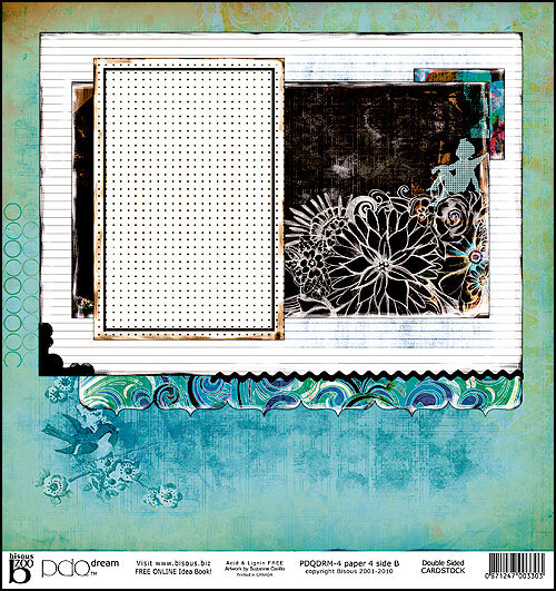 PDQ Dream pre designed double sided cardstock by Bisous Artist Suzanne Carillo