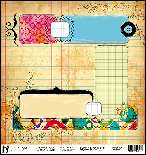 PDQ Fun! pre designed double sided cardstock by Bisous Artist Suzanne Carillo