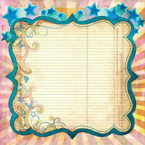 Bisous PDQ Shabby paper 4 side A pre designed patterned paper