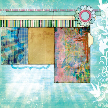 Bisous PDQ Shabby paper 4 side B pre designed patterned paper