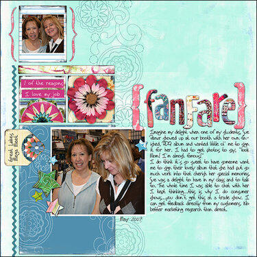 Bisous Layout Sample PDQ Candy Sept 2007 Release Preview pre finished paper