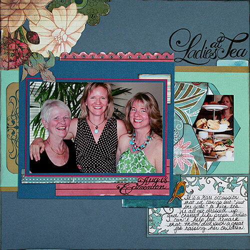 Bisous PDQ pre designed patterned paper Grace paper 1 side B and Grace chipboard